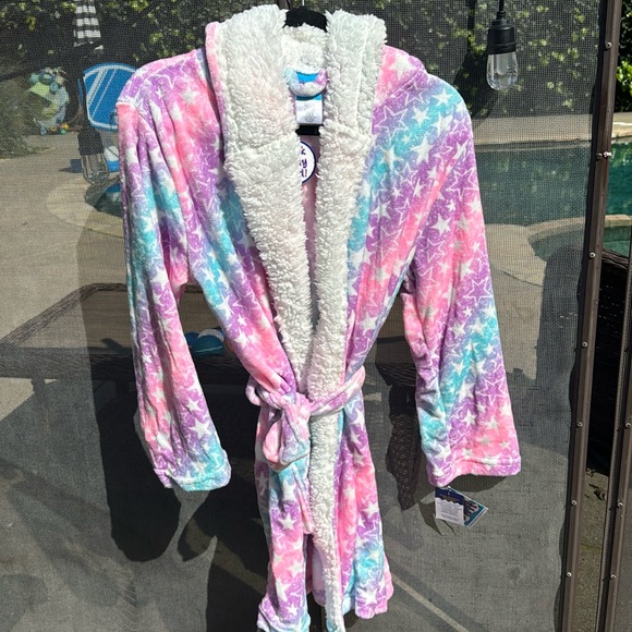 NWT Girls Robe with unicorn hood - Picture 1 of 4